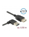 Delock Kabel USB AM-AF 2.0 0.5m Black Angled Left/Right USB-A Easy-USB - nr 4