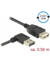 Delock Kabel USB AM-AF 2.0 0.5m Black Angled Left/Right USB-A Easy-USB - nr 5