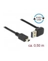 Delock Kabel USB Mini AM-BM 2.0 0.5m Czarny Kątowy Góra/Dół USB-A Easy-USB - nr 4