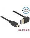 Delock Kabel USB Mini AM-BM 2.0 0.5m Czarny Kątowy Góra/Dół USB-A Easy-USB - nr 5