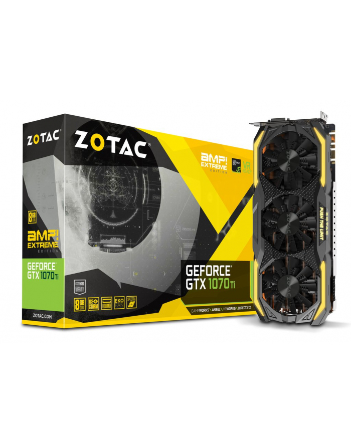 ZOTAC GeForce GTX 1070 Ti 8GB AMP GDDR5 256BIT DVI-D/HDMI/3DP główny