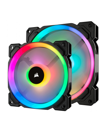 Corsair Fan LL140 RGB LED PWM 2 Fun Pack                        Dual Light Loop RGB LED PWN Fan - 2 Fan Pack with Lighting Node PRO