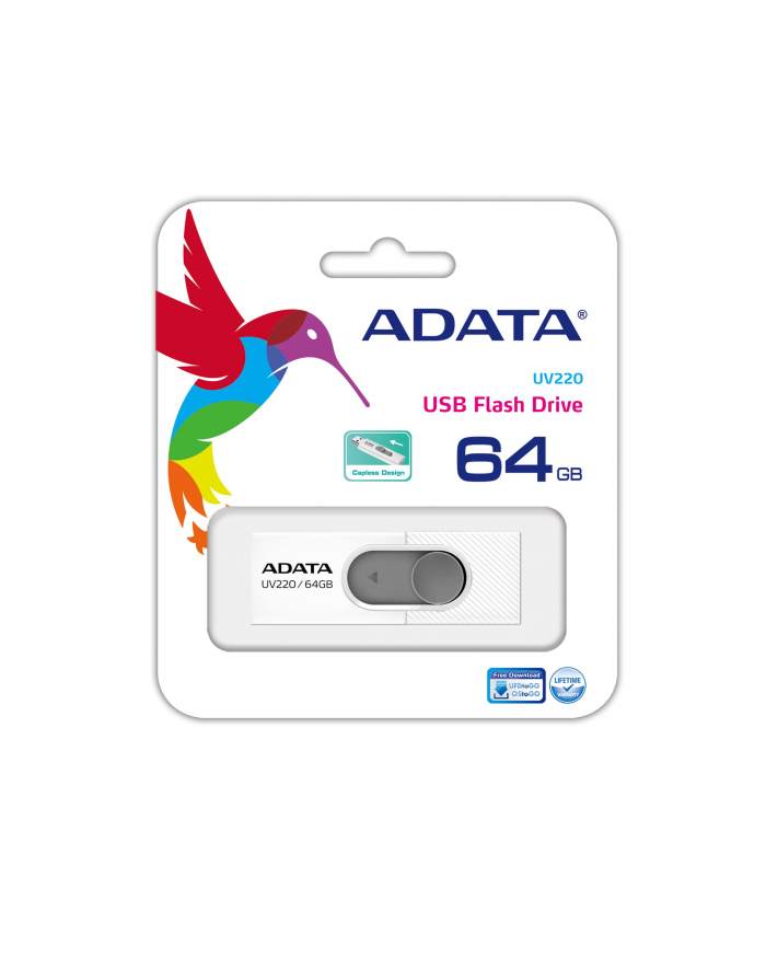 Adata UV220 64GB USB2.0 Biało-szary główny