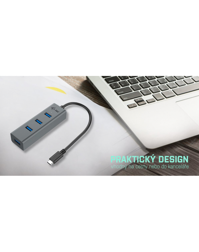 iTec i-tec USB-C Metal 4-portowy HUB 4x USB 3.0 pasywny główny