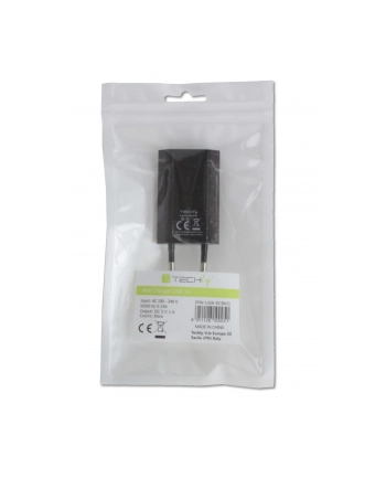 Techly Ładowarka sieciowa USB 5V 1A czarna