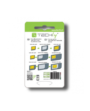 Techly Adapter karty SIM (nano, micro) + kluczyk