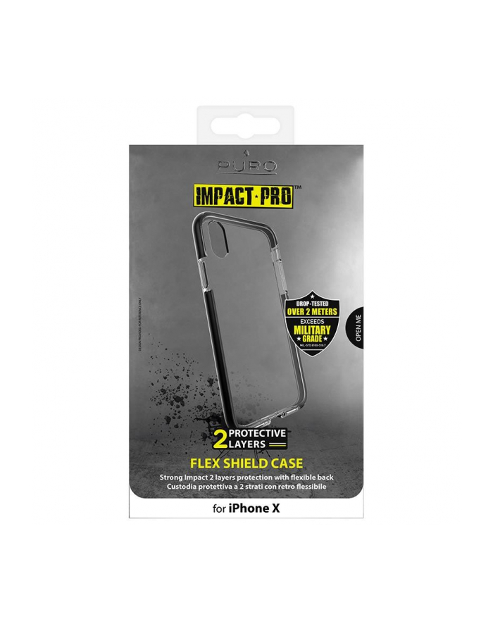 PURO Impact Pro Flex Shield - Etui iPhone X (czarny) główny