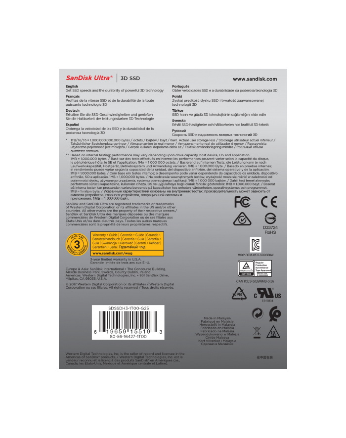 SanDisk SSD ULTRA 3D 1TB (560/530 MB/s) główny