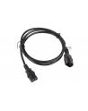 LANBERG Przedłużacz kabla zasilającego IEC 320 C13 - C14 VDE 1.8M czarny (Grubość żyły: 0.75mm) - nr 12