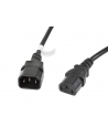 LANBERG Przedłużacz kabla zasilającego IEC 320 C13 - C14 VDE 3M czarny - nr 26
