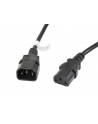 LANBERG Przedłużacz kabla zasilającego IEC 320 C13 - C14 VDE 3M czarny - nr 29
