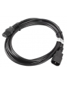 LANBERG Przedłużacz kabla zasilającego IEC 320 C13 - C14 VDE 3M czarny - nr 30