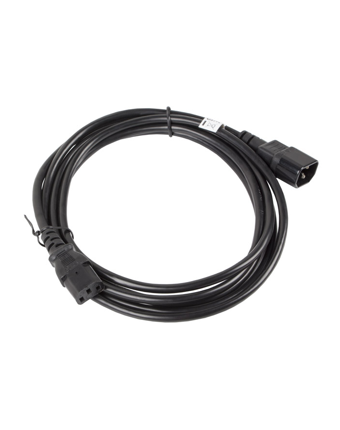 LANBERG Przedłużacz kabla zasilającego IEC 320 C13 - C14 VDE 3M czarny główny