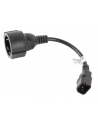 LANBERG Przedłużacz kabla zasilającego IEC 320 C14 - Schuko 20cm czarny - nr 16