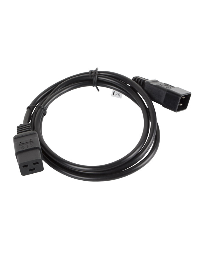 LANBERG Przedłużacz kabla zasilającego IEC 320 C19 - C20 VDE 1.8M VDE    czarny główny