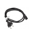 LANBERG Kabel zasilający EURO (radiowy) CEE 7/16 - IEC 320 C7 1.8M       czarny - nr 16