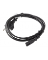 LANBERG Kabel zasilający EURO (radiowy) CEE 7/16 - IEC 320 C7 1.8M VDE   czarny - nr 12