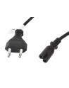 LANBERG Kabel zasilający EURO (radiowy) CEE 7/16 - IEC 320 C7 1.8M VDE   czarny - nr 18