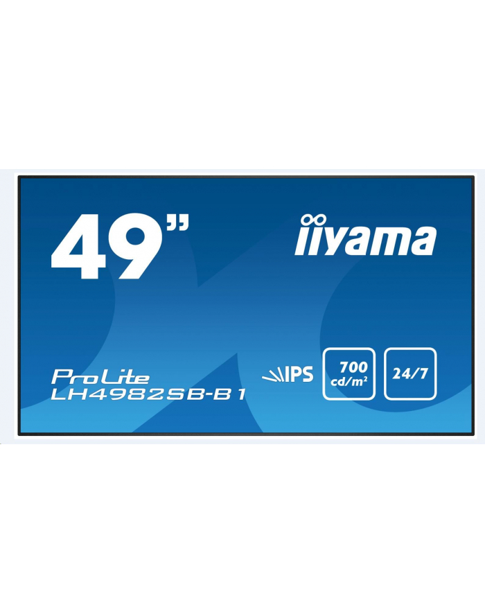 IIYAMA 49'' LH4982SB-B1 IPS,OPC SLOT,LAN,VGA,HDMI,DP,USB główny