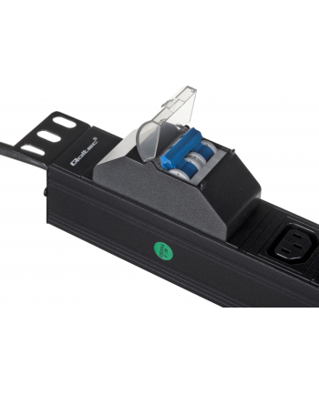 Listwa zasilająca CB QOLTEC do RACK 19'' | 1U | 10A | PDU | 8xIEC C13 | 2m