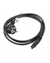 LANBERG Kabel zasilający Laptop (MIKI) IEC 7/7 - IEC 320 C5 1.8M VDE czarny - nr 11
