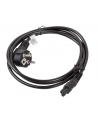 LANBERG Kabel zasilający Laptop (MIKI) IEC 7/7 - IEC 320 C5 1.8M VDE czarny - nr 27