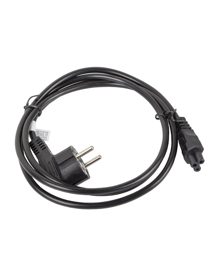 LANBERG Kabel zasilający Laptop (MIKI) IEC 7/7 - IEC 320 C5 1.8M VDE czarny główny