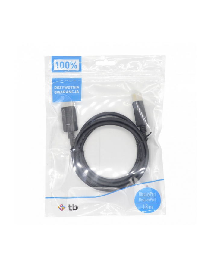 Kabel DisplayPort M/M 1.8 m. czarny główny