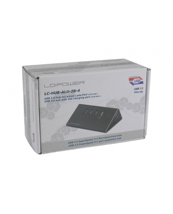 HUB USB 3.0 AKTYWNY LC-HUB-ALU-2B-4