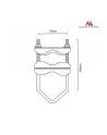 Cybant podwójny zacisk do masztu łącznik  MCTV-554 2szt - nr 4