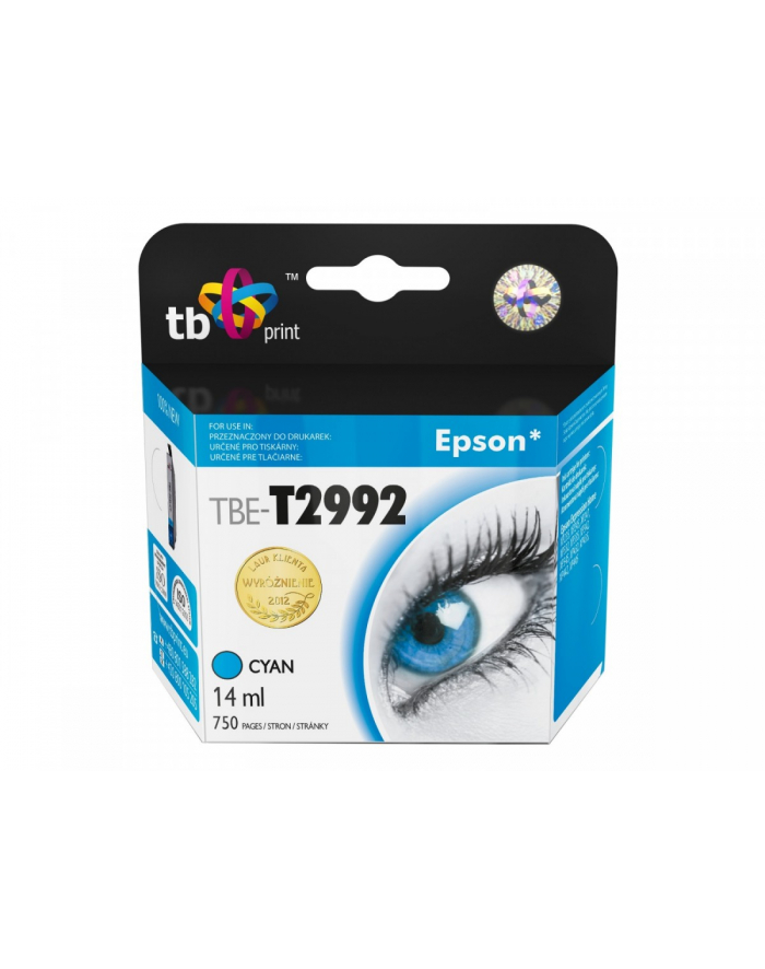 Tusz do Epson XP 235 TBE-T2992 CY 100% nowy główny