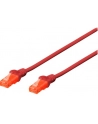 Patch cord nieekranowany U/UTP Kat.6 AWG 26/7 miedź LSOH czerwony 3,0m - nr 19