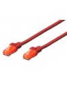 Patch cord nieekranowany U/UTP Kat.6 AWG 26/7 miedź LSOH czerwony 3,0m - nr 3