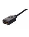 Adapter mini Displayport (M) -> DisplayPort (F) na kablu 10cm    czarny - nr 10