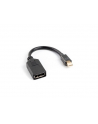 Adapter mini Displayport (M) -> DisplayPort (F) na kablu 10cm    czarny - nr 1