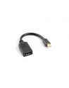 Adapter mini Displayport (M) -> DisplayPort (F) na kablu 10cm    czarny - nr 2