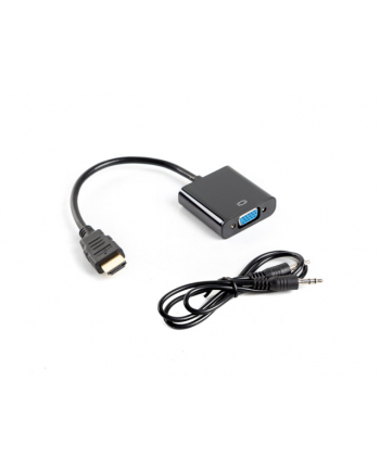 Adapter HDMI-A (M) -> VGA (F) + audio na kablu