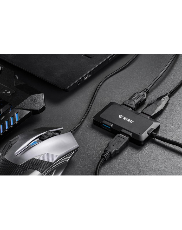 Hub ładujący z 4 portami USB YHB 4341BK, główny
