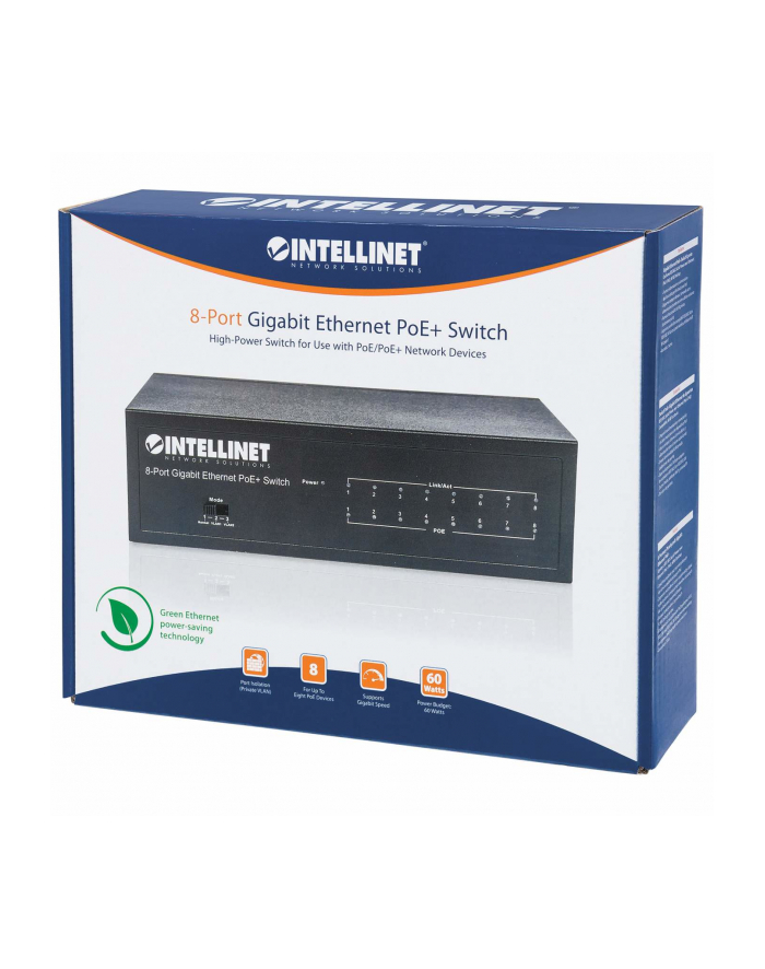 Switch Gigabit 8x10/100/1000 RJ45 PoE+ 60W VLAV główny