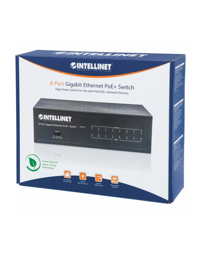 Switch Gigabit 8x10/100/1000 RJ45 PoE+ 60W VLAV główny