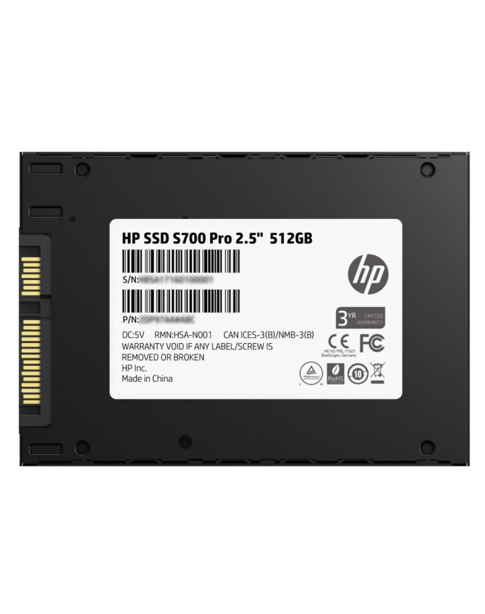 BIWIN HP Dysk SSD S700 Pro 512GB 2.5'', SATA3 6GB/s, 565/520 MB/s, 3D NAND główny