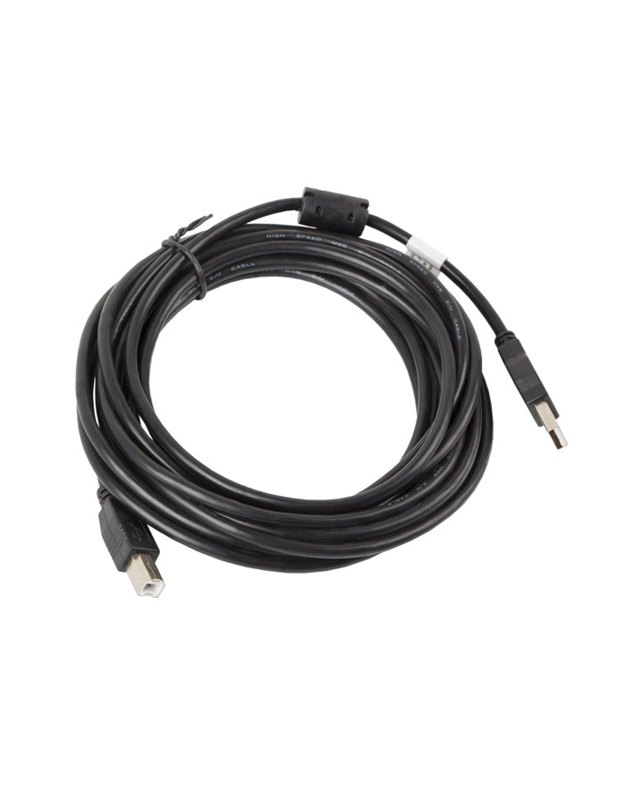LANBERG Kabel USB 2.0 AM-BM 5M Ferryt czarny główny