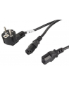 LANBERG Kabel zasilający CEE 7/7 - 2x IEC 320 C13 VDE 2M czarny - nr 25