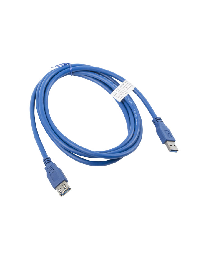 LANBERG Przedłużacz kabla USB 3.0 AM-AF niebieski 1.8M główny