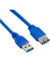 LANBERG Przedłużacz kabla USB 3.0 AM-AF niebieski 3M - nr 1