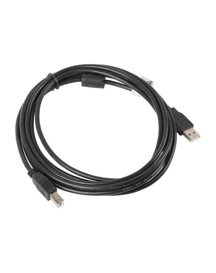 LANBERG Kabel USB 2.0 AM-BM 3M Ferryt czarny główny