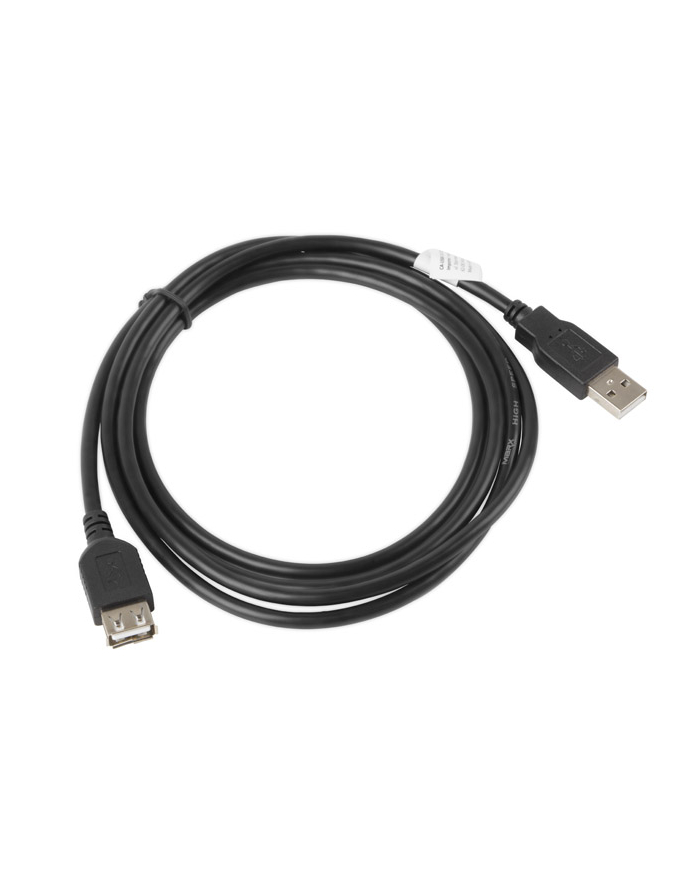 LANBERG Przedłużacz kabla USB 2.0 AM-AF czarny 1.8M główny