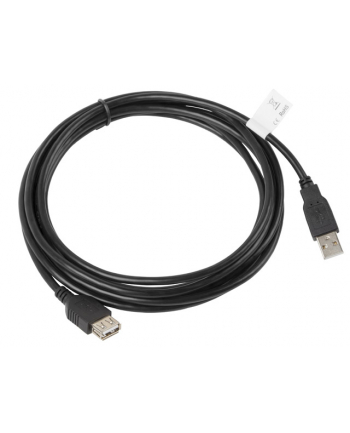 LANBERG Przedłużacz kabla USB 2.0 AM-AF czarny 3M