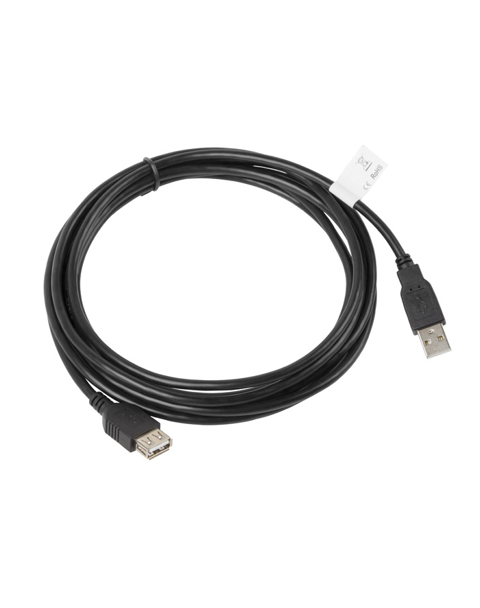 LANBERG Przedłużacz kabla USB 2.0 AM-AF czarny 3M główny