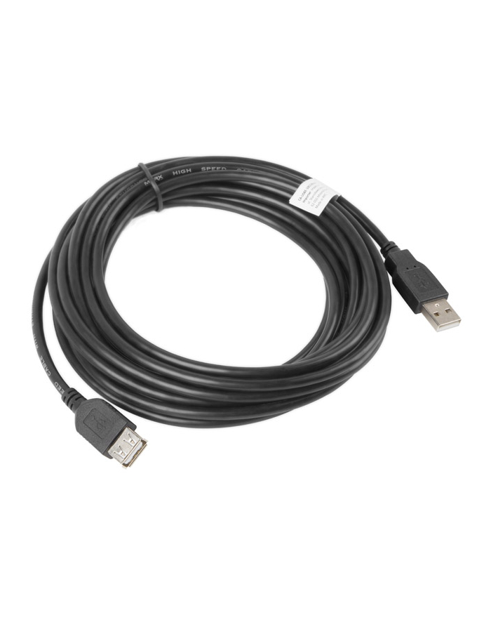 LANBERG Przedłużacz kabla USB 2.0 AM-AF czarny 5M główny